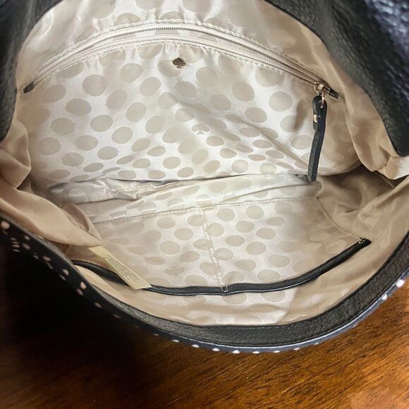 Kate Spade Cobble Hill Little Minka Dot Black Leather Convertible Crossbody Bag - Picture 9 of 14